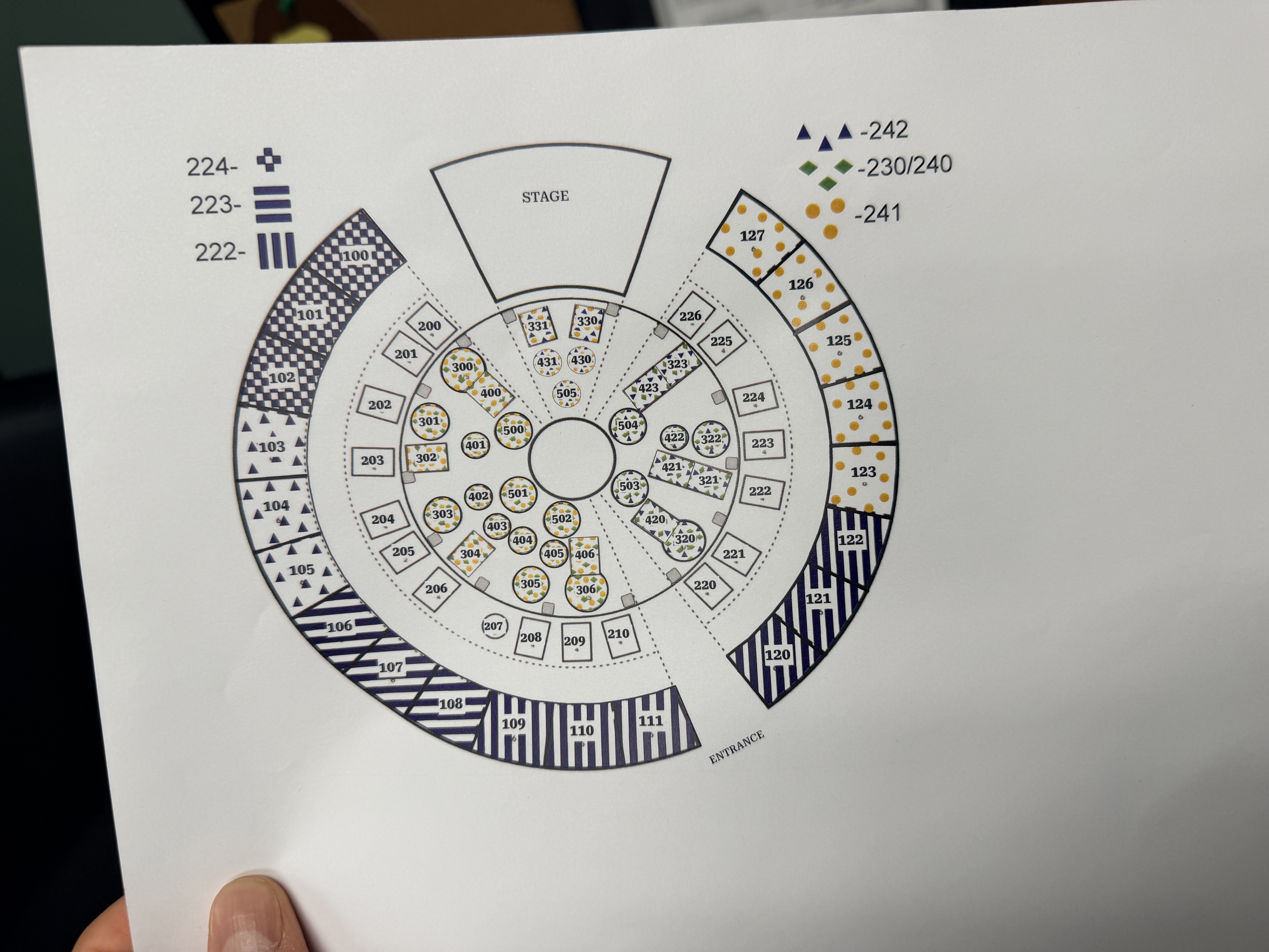 Kermess seating map reference